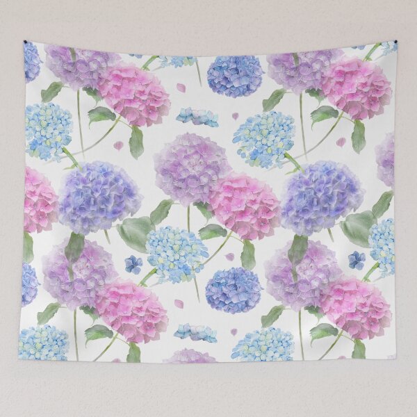 Item preview, Watercolor Mixed Garden Hydrangea Flowers  designed and sold by silviaol.