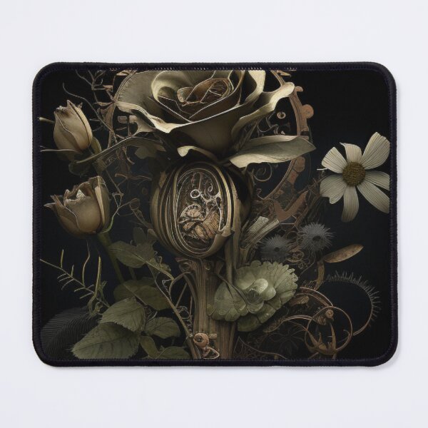 Item preview, Gothic Steampunk Dark Flower Collage By Brandon Cable designed and sold by BrandonArtWorld.