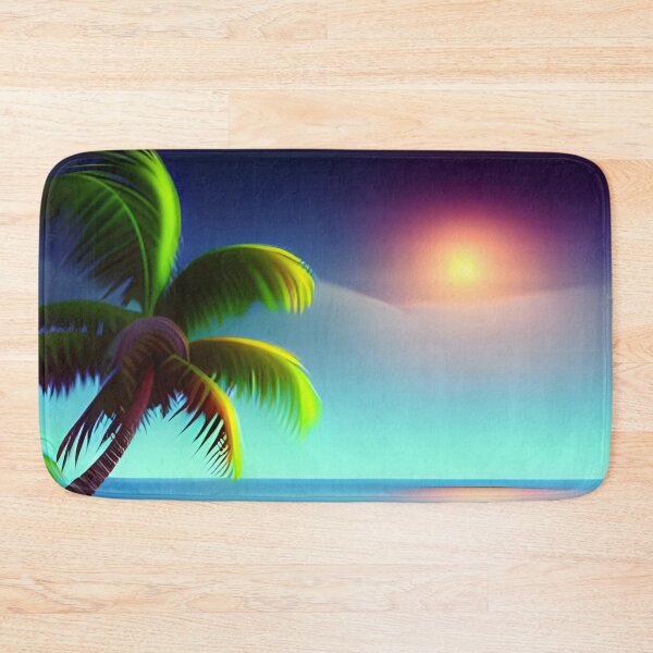 Item preview, Beach Sunset Fantasy in Cartoon Style with a Pink Paradise Mountain designed and sold by stylishdzign.