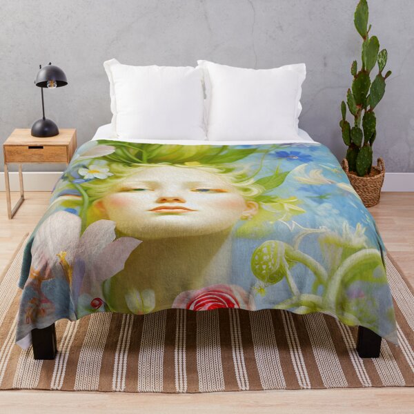 Item preview, Pastel Floral with Floating Lady Soft Focus Flowers AI Art designed and sold by BlueIrisMarket.