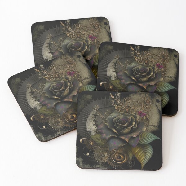 Item preview, Gothic Steampunk Dark Flower Collage By Brandon Cable  designed and sold by BrandonArtWorld.