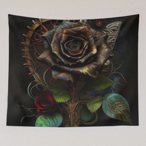 Item preview,  Gothic Steampunk Dark Flower Collage By Brandon Cable  designed and sold by BrandonArtWorld.
