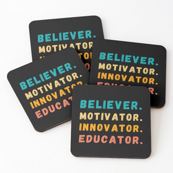 Item preview, motivator believer innovator educator  Funny Sayings Quotes Motivator Believer Innovator Educator Retro Quote Design | Inspirational Gift for Teachers, Mentors, Leaders & Coaches designed and sold by Fashion Art Gifts ⭐⭐⭐⭐⭐.
