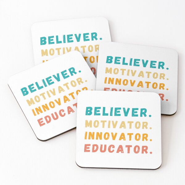 Item preview, Educator, Innovator, Motivator ,Believer, Motivator Believer Innovator Educator Retro Quote Design | Inspirational Gift for Teachers, Mentors, Leaders & Coaches designed and sold by Fashion Art Gifts ⭐⭐⭐⭐⭐.