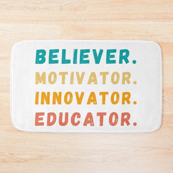 Item preview, Educator, Innovator, Motivator ,Believer, Motivator Believer Innovator Educator Retro Quote Design | Inspirational Gift for Teachers, Mentors, Leaders & Coaches designed and sold by Fashion Art Gifts ⭐⭐⭐⭐⭐.