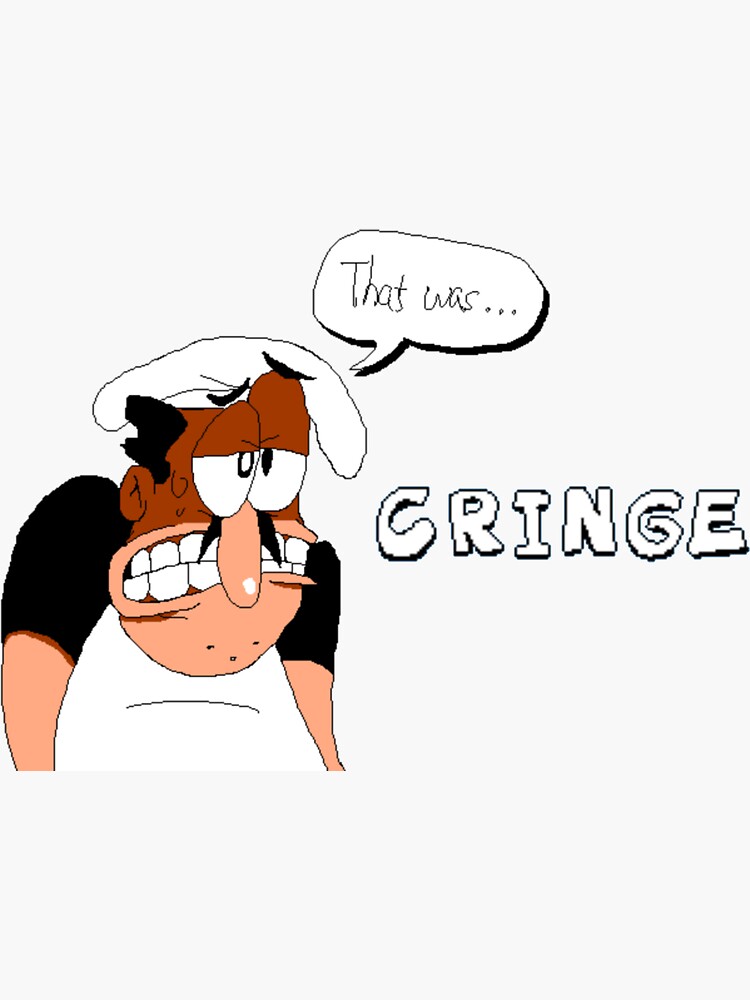 That was Cringe / Pizza Tower Sticker for Sale by maddiemade