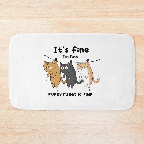 Item preview, It's fine I'm fine everything is fine hanging cats  designed and sold by Acim0.