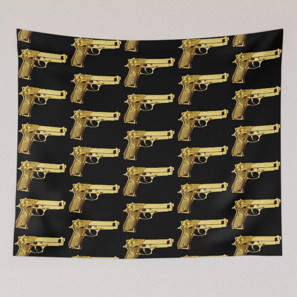 Item preview, Gold Pistol Gun 2nd Ammendment  designed and sold by ChristinasMess.