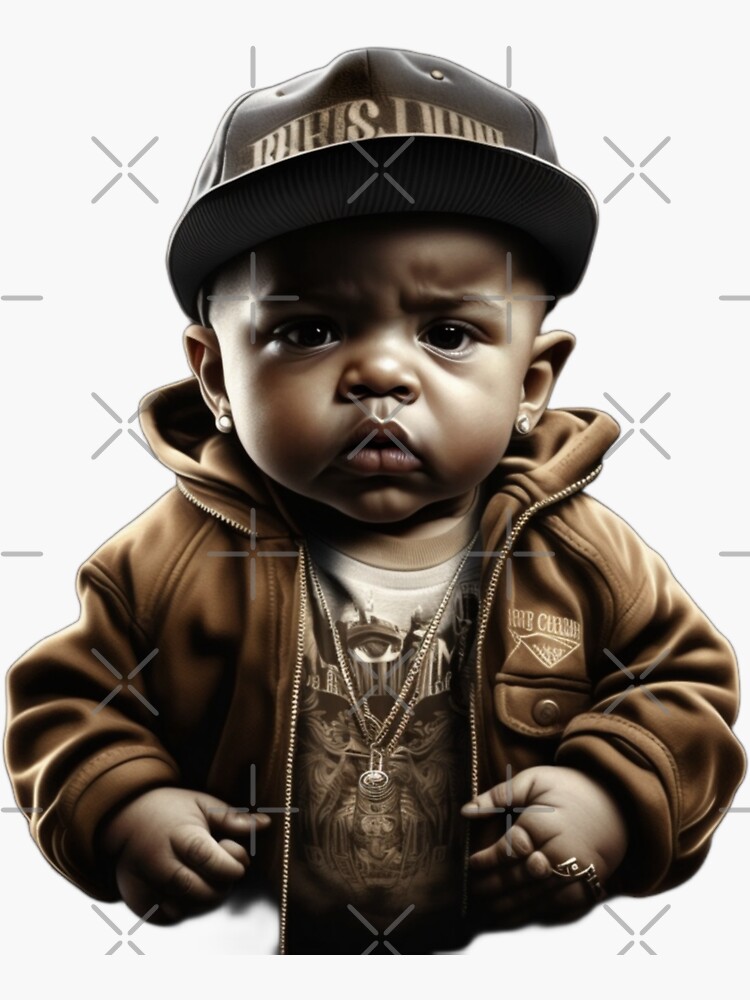 Gangster baby t shirt design | Sticker