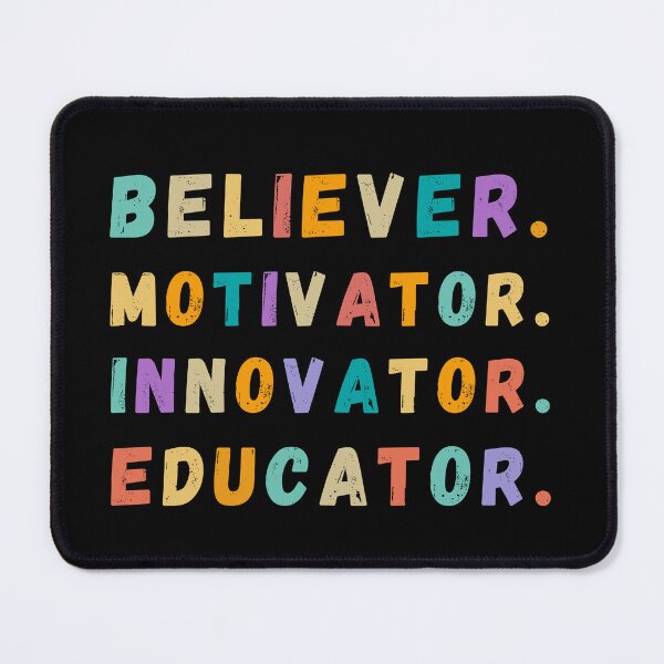 Item preview, motivator believer innovator educator,funny quotes typography design text based designs designed and sold by Fashion Art Gifts ⭐⭐⭐⭐⭐.