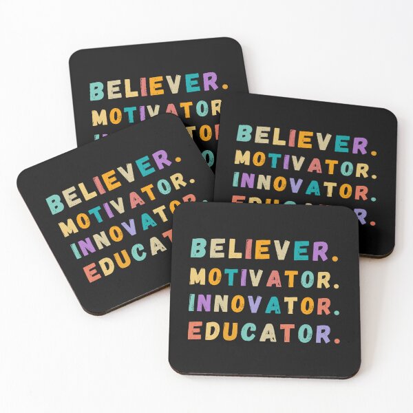 Item preview, motivator believer innovator educator,funny quotes typography design text based designs designed and sold by Fashion Art Gifts ⭐⭐⭐⭐⭐.