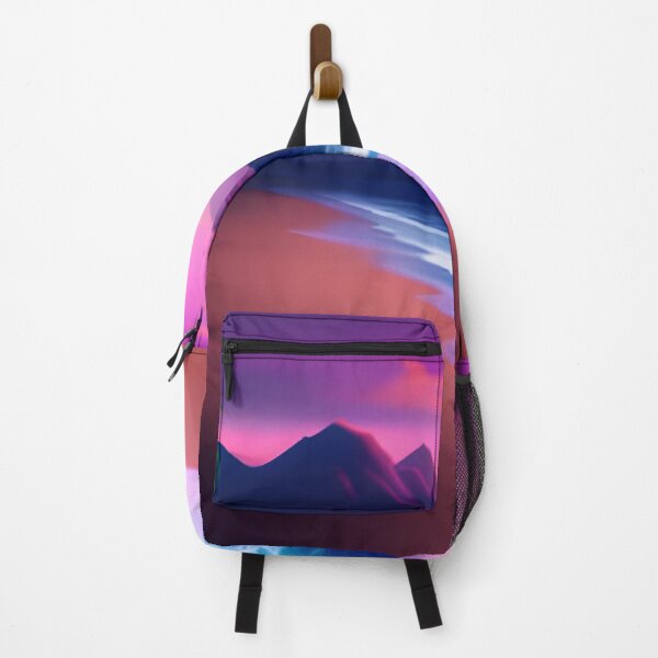 Item preview, Beach Sunset Fantasy in Cartoon Style with a Pink Paradise Mountain designed and sold by stylishdzign.