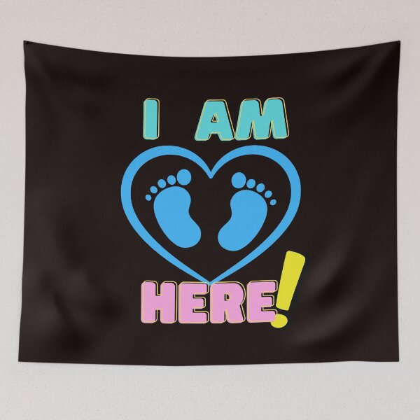 Item preview, I Am Here! (blue) designed and sold by SunMoonBeyond.
