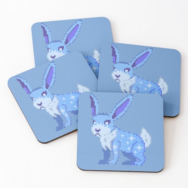 Item preview, Icy Blue Starry Glacier Rabbit Pixel Art designed and sold by Kaiko-Roku.