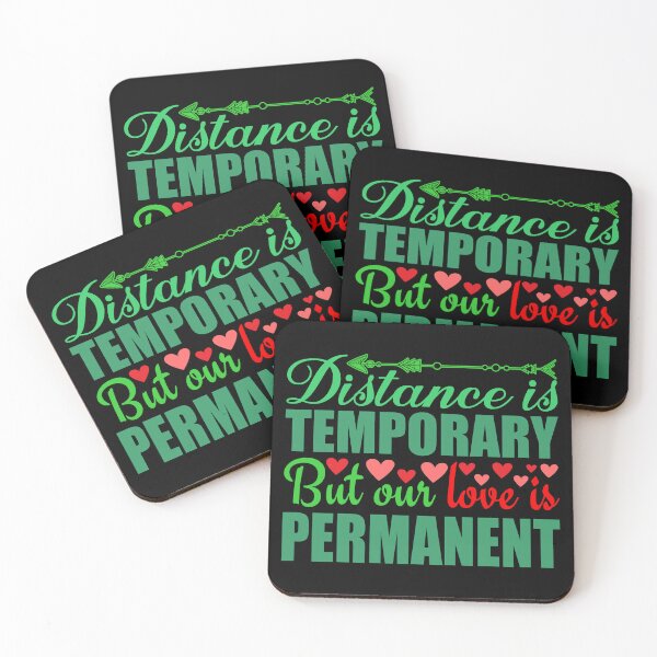 Item preview, Distance is temporary but our love is permanent - Sticker Redbubble designed and sold by bluehatgraphics.