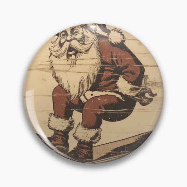 Item preview, Vintage Santa on Skateboard designed and sold by Buttnuggs.