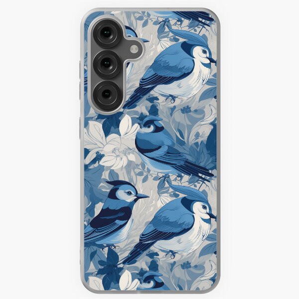 Item preview, Blue Jay Bird Seamless Pattern designed and sold by LeighStudios.