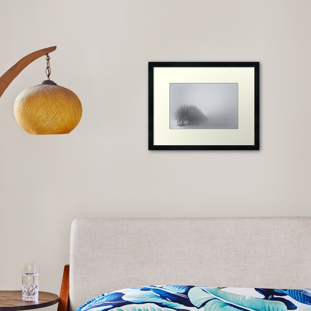 Trees; Mist Framed Art Print