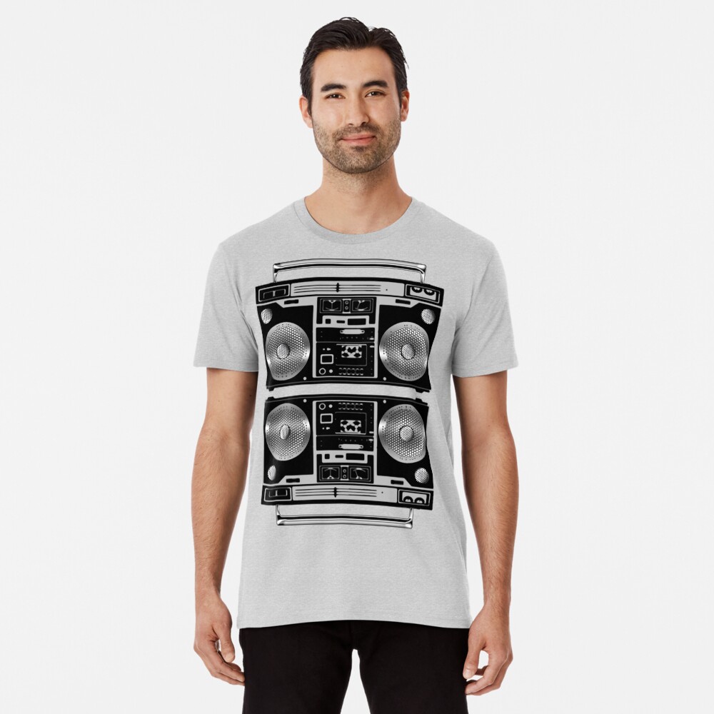 Silver Boombox Premium T-Shirt