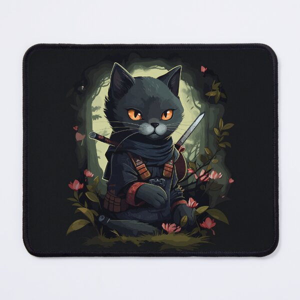 Item preview, Ninja Cat Kawaii Chibi Bamboo Forest designed and sold by MeowsAndMakes.