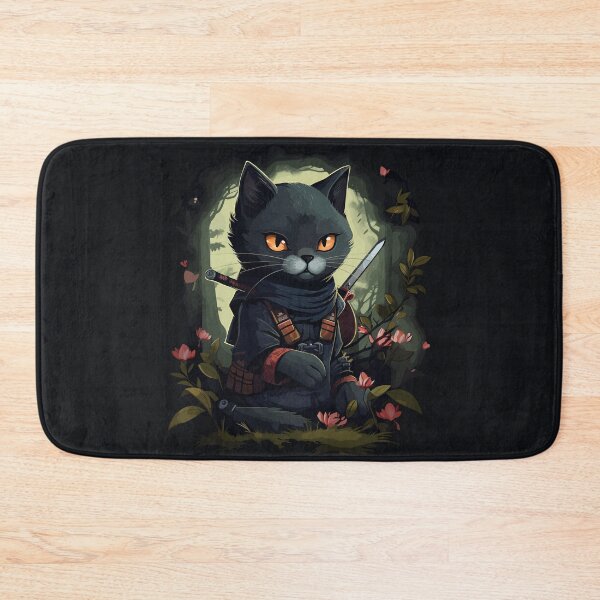 Item preview, Ninja Cat Kawaii Chibi Bamboo Forest designed and sold by MeowsAndMakes.