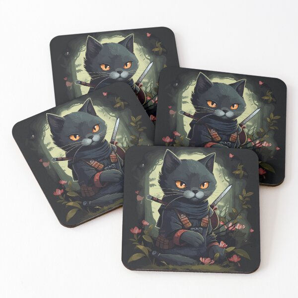 Item preview, Ninja Cat Kawaii Chibi Bamboo Forest designed and sold by MeowsAndMakes.