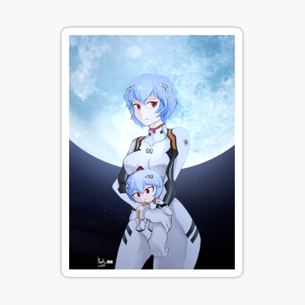 Rei and Rei little [Evangelion] Sticker