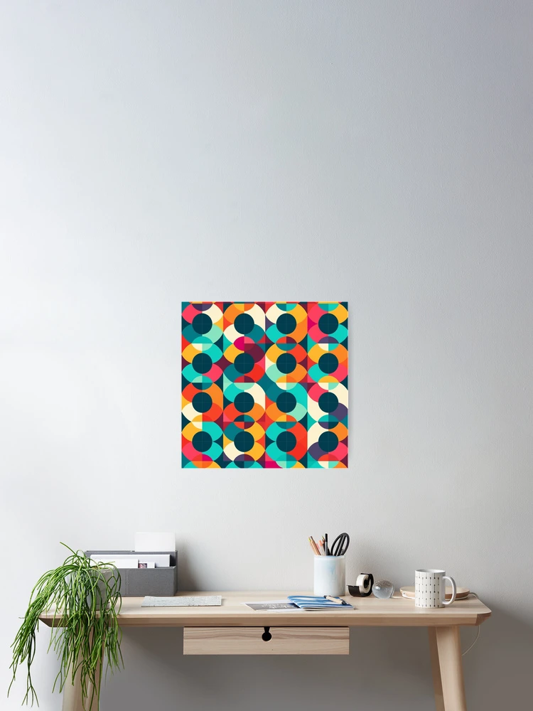 Thumbnail 2 of 3, Poster, Multicolored Repeating Pattern designed and sold by UlDesigns.