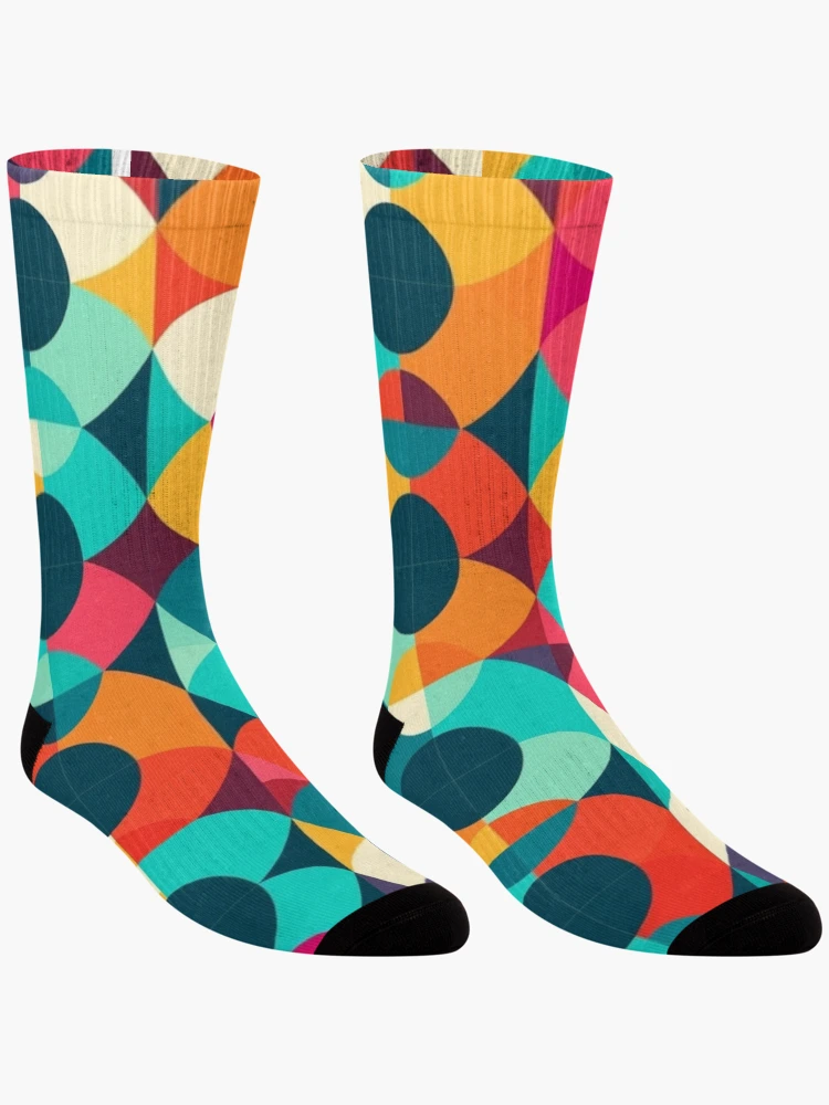 Thumbnail 3 of 5, Socks, Multicolored Repeating Pattern designed and sold by UlDesigns.