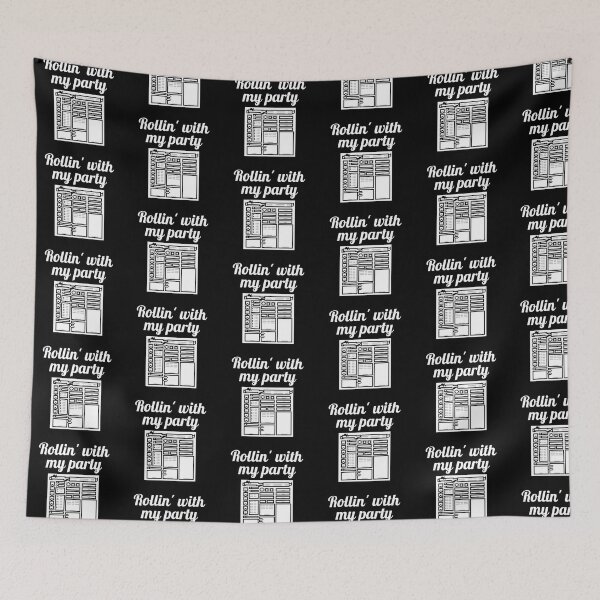 Item preview, Rollin' with my party - D&D Pattern for tabletop gamers designed and sold by Emerald Makes.