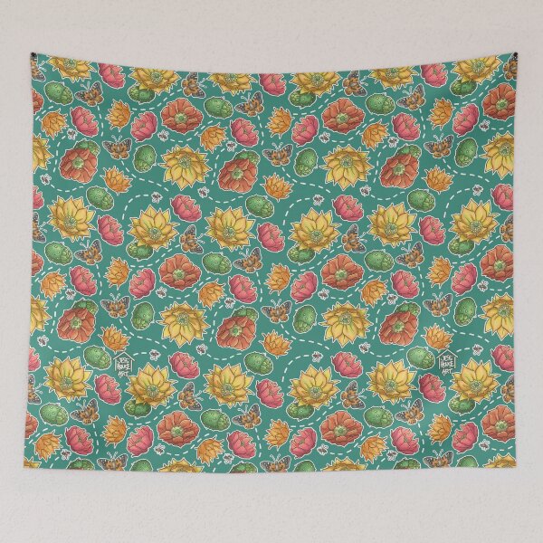 Item preview, Prickly Pear Dark Teal designed and sold by Jess  House.
