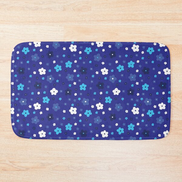 Item preview, Y2K 2000S COCONUT GIRL AESTHETICS RETRO MINI MICRO TINY SMALL FLORAL FLOWERS BLUE TURQUOISE WHITE NAVY designed and sold by blomastudios.