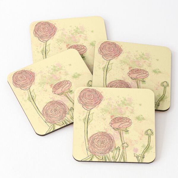 Item preview, Dreamy Pastel Ranunculus Watercolor designed and sold by Jennifer Margrave-Garcia.
