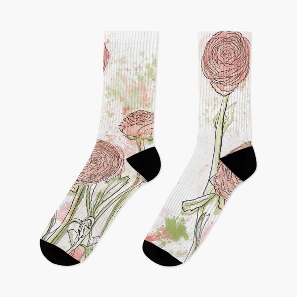 Item preview, Dreamy Pastel Ranunculus Watercolor designed and sold by Jennifer Margrave-Garcia.