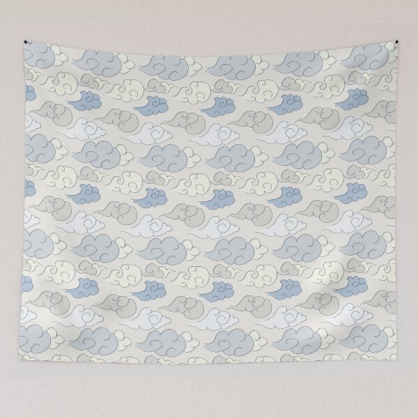 Item preview, Oriental Wind Clouds Blues Pattern designed and sold by ViewerEqualsPhoton.