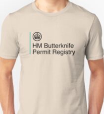 HM Butterknife Permit Registry Unisex T-Shirt