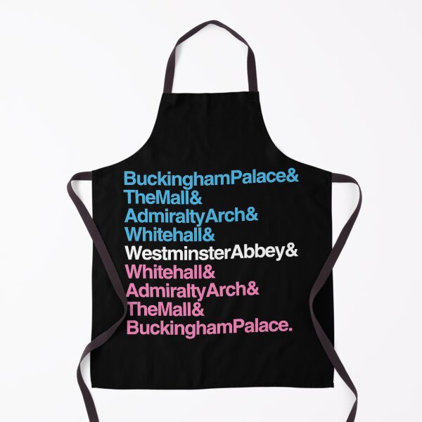 Item preview, Kings Procession and Coronation Procession Routes Landmarks Names with Ampersands in Blue White Pink Black designed and sold by ArtCounts.