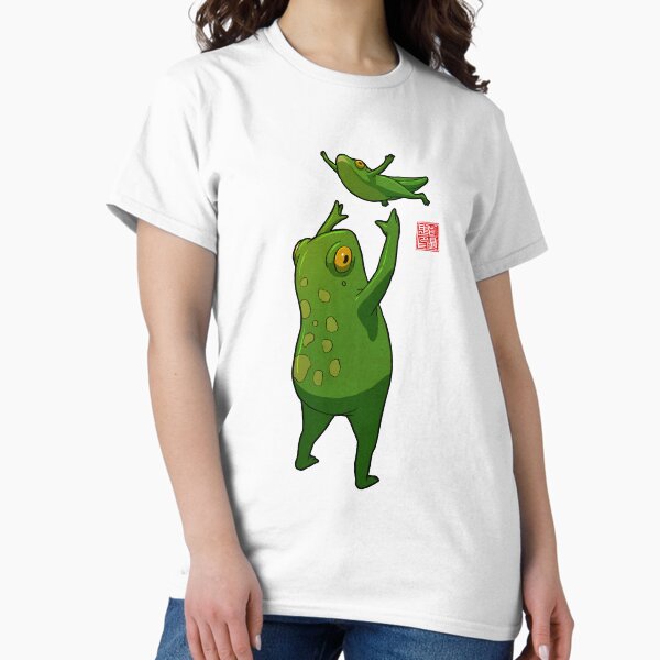 Vista previa del artículo con la obra «Frog y su Sprog Jugando el Día de la Madre», diseñado y vendido por DingHuArt.