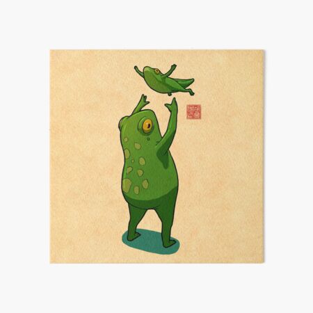 Item preview, Frog and her Sprog Playing Mother's Day designed and sold by DingHuArt.