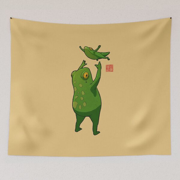 Item preview, Frog and her Sprog Playing Mother's Day designed and sold by DingHuArt.