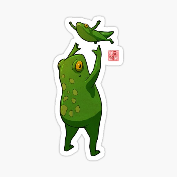 Item preview, Frog and her Sprog Playing Mother's Day designed and sold by DingHuArt.
