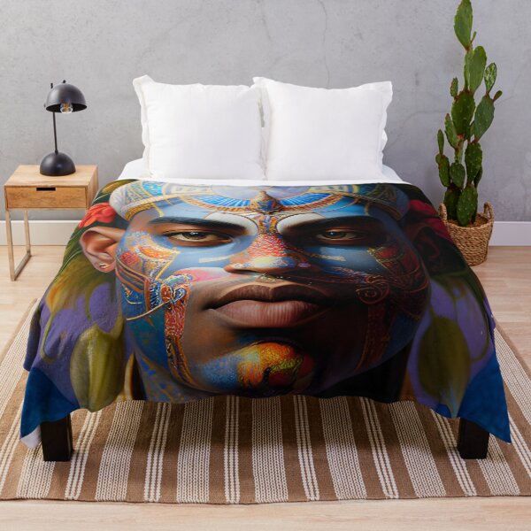 Item preview, Fantasy AI Art Mystical Ethnic Man with Painted Face designed and sold by BlueIrisMarket.