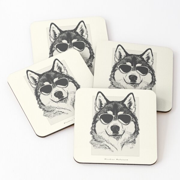 Aperçu de l'œuvre Alaskan Malamute Digital Sketch Drawing Illustration créée et vendue par rafaeltto.