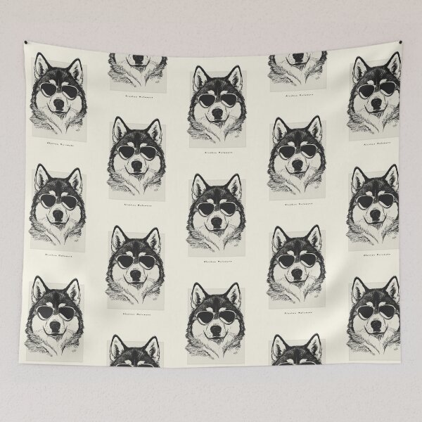 Aperçu de l'œuvre Alaskan Malamute Digital Sketch Drawing Illustration créée et vendue par rafaeltto.