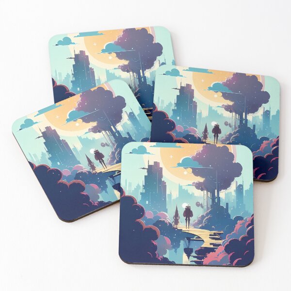 Item preview, The Arrival - Two Spaceships Touch Down on a Plankway in the Sky designed and sold by GalihDA.
