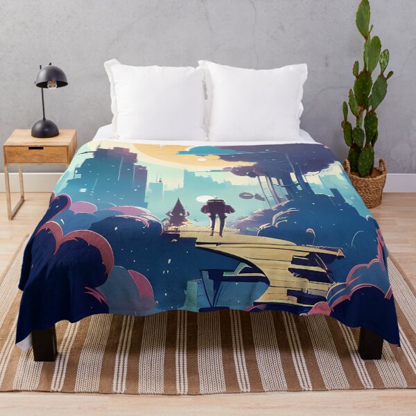 Item preview, The Arrival - Two Spaceships Touch Down on a Plankway in the Sky designed and sold by GalihDA.