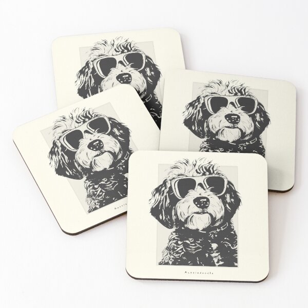 Item preview, Aussiedoodle Digital Sketch Drawing Illustration designed and sold by rafaeltto.