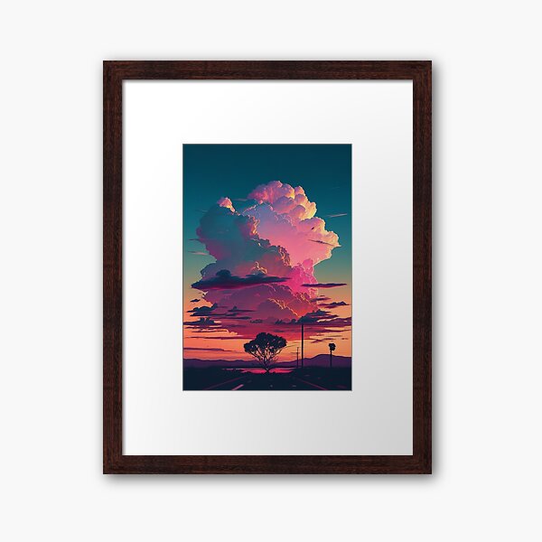 Item preview, Vaporwave Sunset #01 designed and sold by pixelfing.