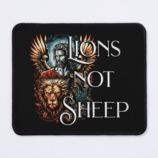 Item preview, Like LIONS NOT a SHEEP. Distressed Spiritual Faith Christian Warrior designed and sold by RebornEpic.