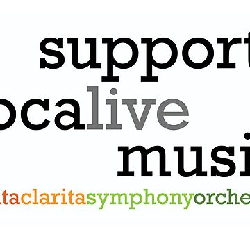 Artwork thumbnail, Support locaLIVE music - sticker version - SCSO by scsorchestra